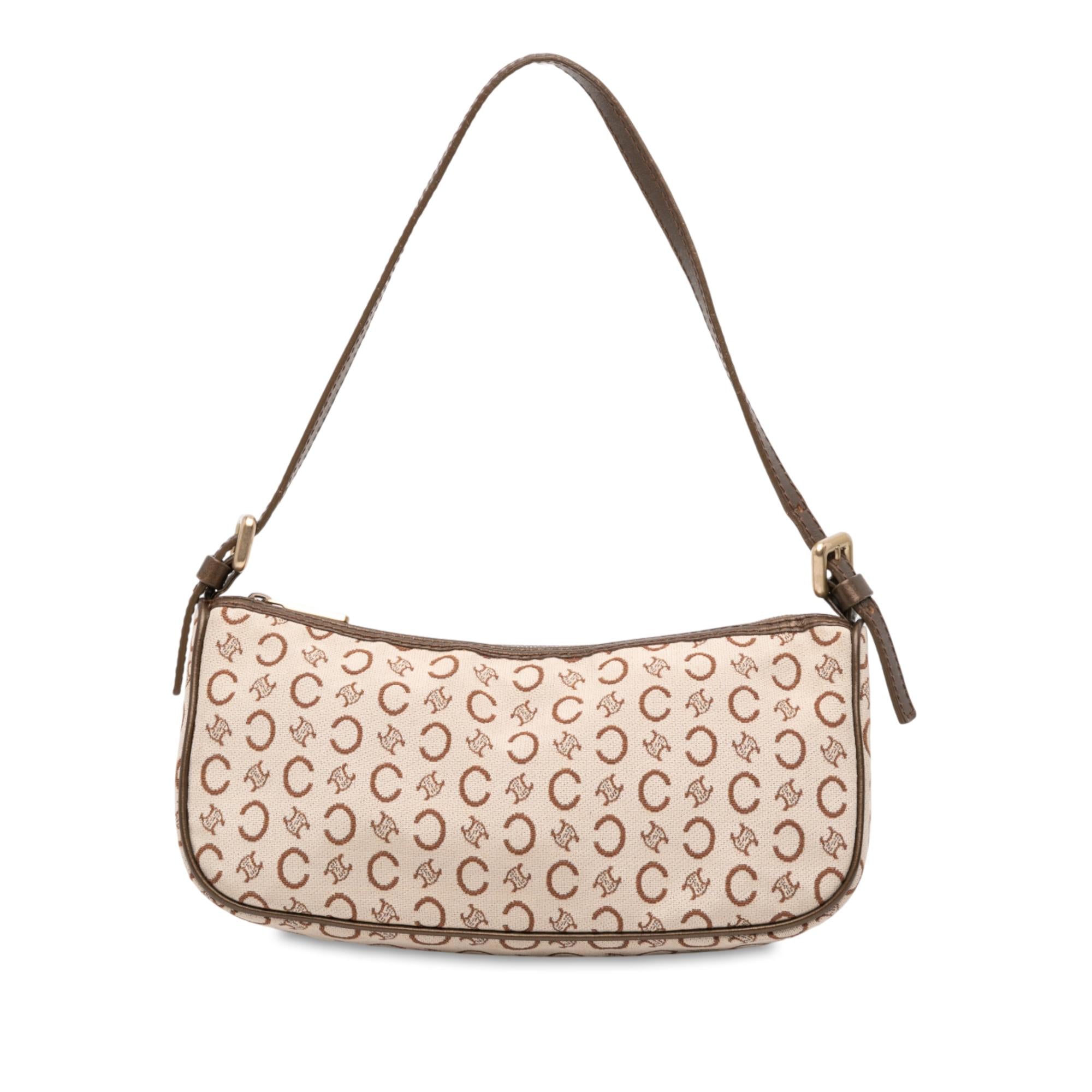 Celine C Macadam Canvas Shoulder Bag