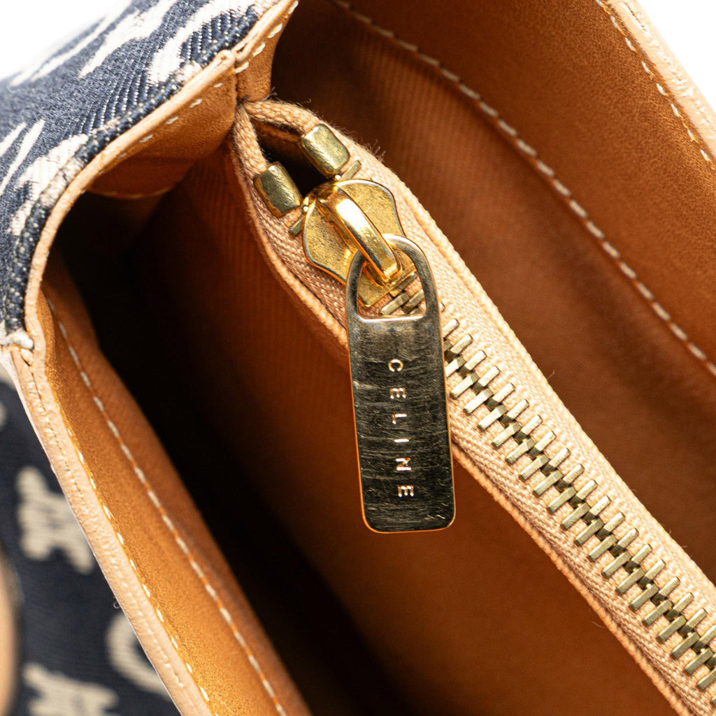 Celine C Macadam Denim Handbag