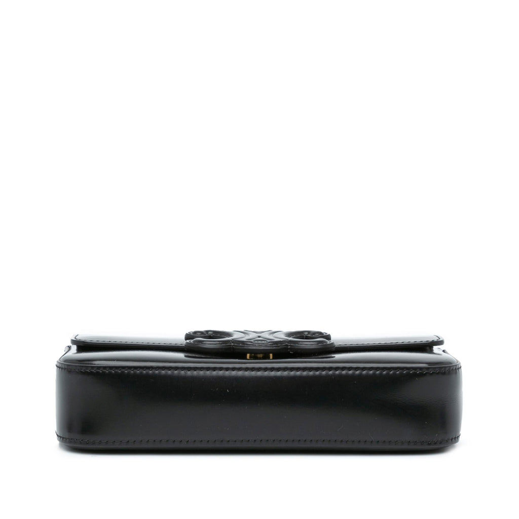 Celine Calfskin Cuir Triomphe Chain Shoulder Bag (SHG-7mujIg)