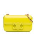 Celine Calfskin Cuir Triomphe Chain Shoulder Bag