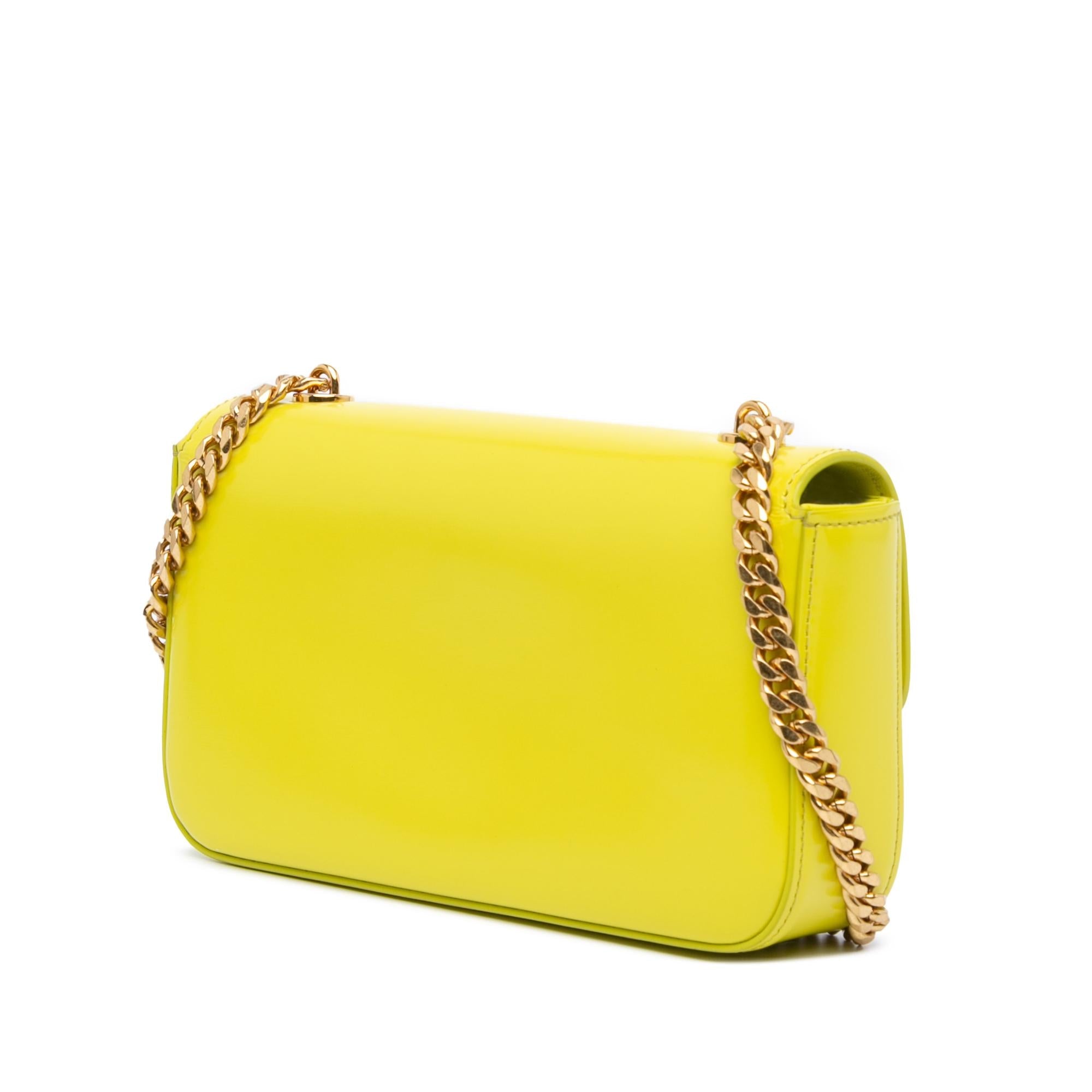Celine Calfskin Cuir Triomphe Chain Shoulder Bag