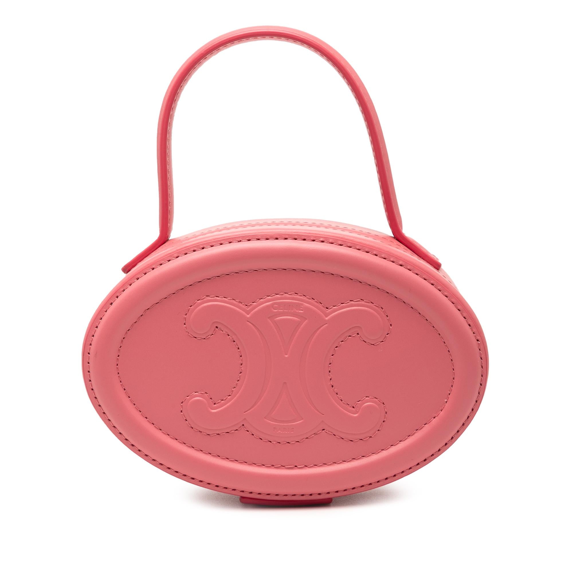 Celine Calfskin Cuir Triomphe Oval Handbag