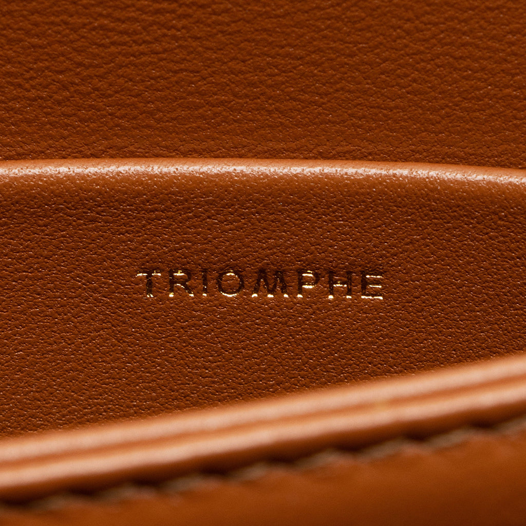 Celine Textile Calfskin Triomphe Teen Shoulder Bag (SHF-JW3M7k)