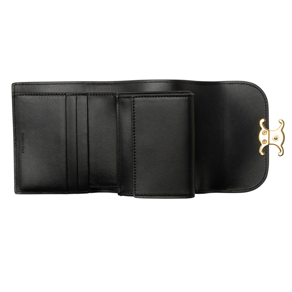 Celine Calfskin Triomphe Small Flap Wallet