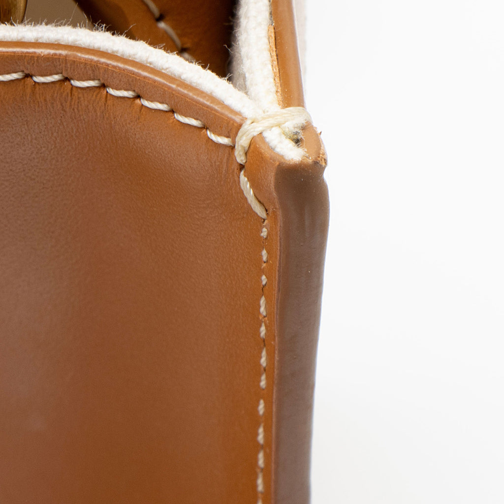 Celine Canvas Leather Vertical Cabas Mini Tote