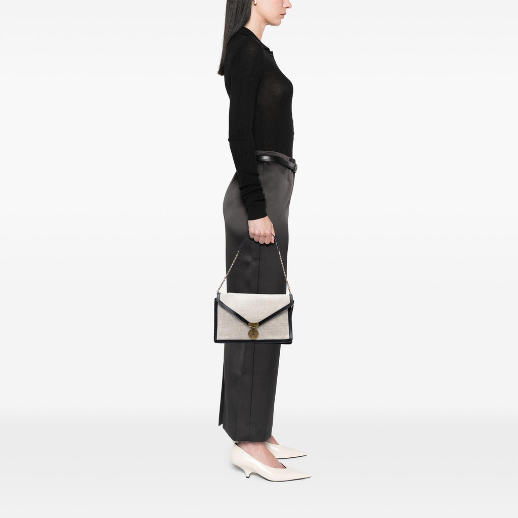 Celine Canvas and Calfskin Crossbody