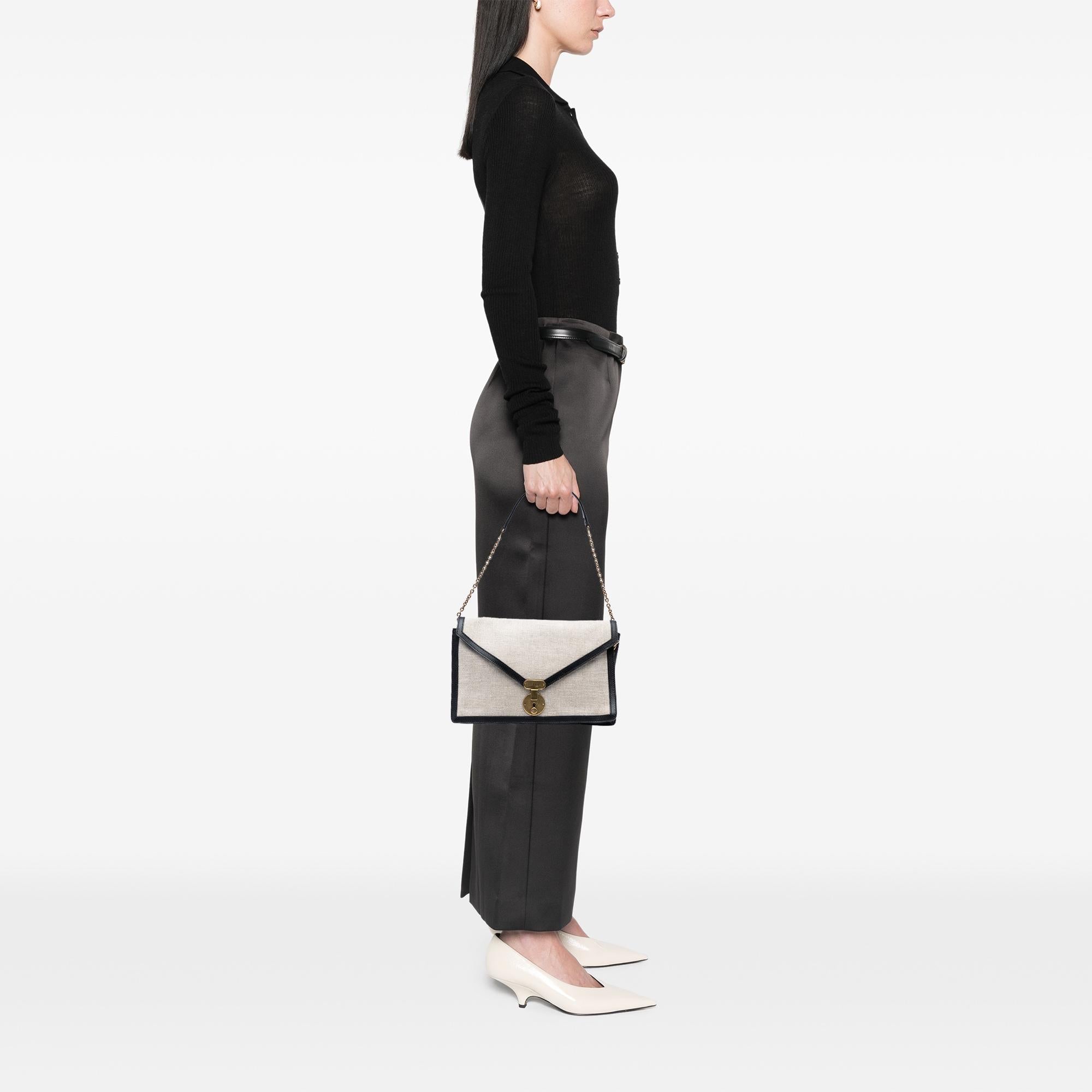 Celine Canvas and Calfskin Crossbody