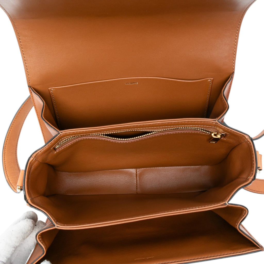 Celine Classique Canvas and Calfskin Triomphe Crossbody