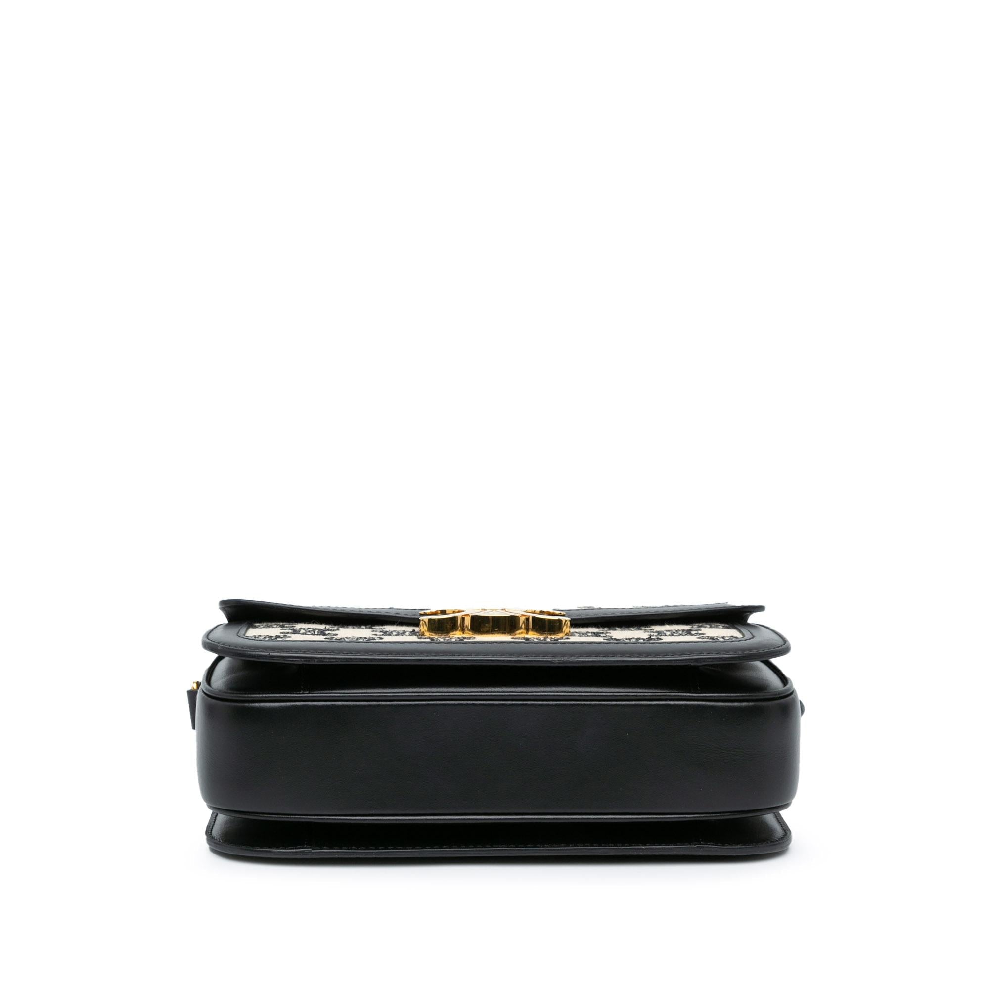 Celine Classique Embroidered Canvas Triomphe Crossbody
