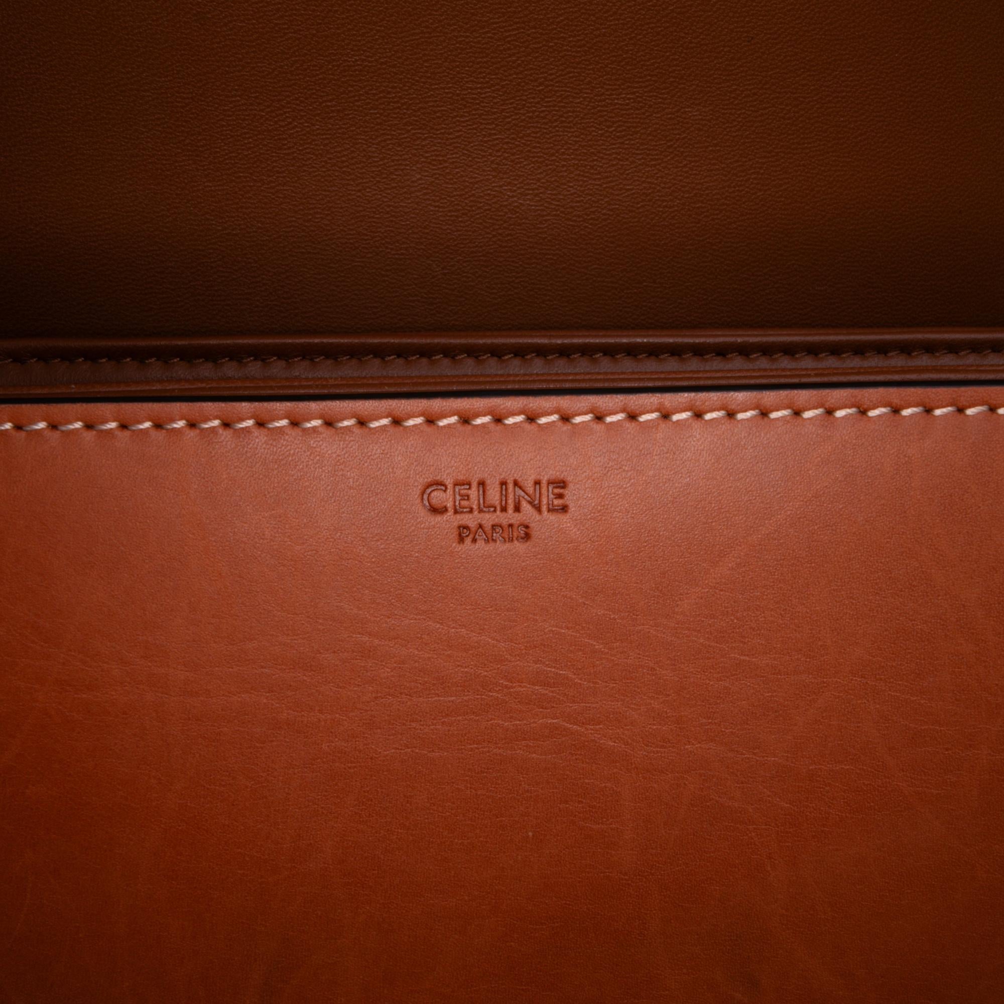 Celine Classique Natural Calfskin Triomphe Crossbody