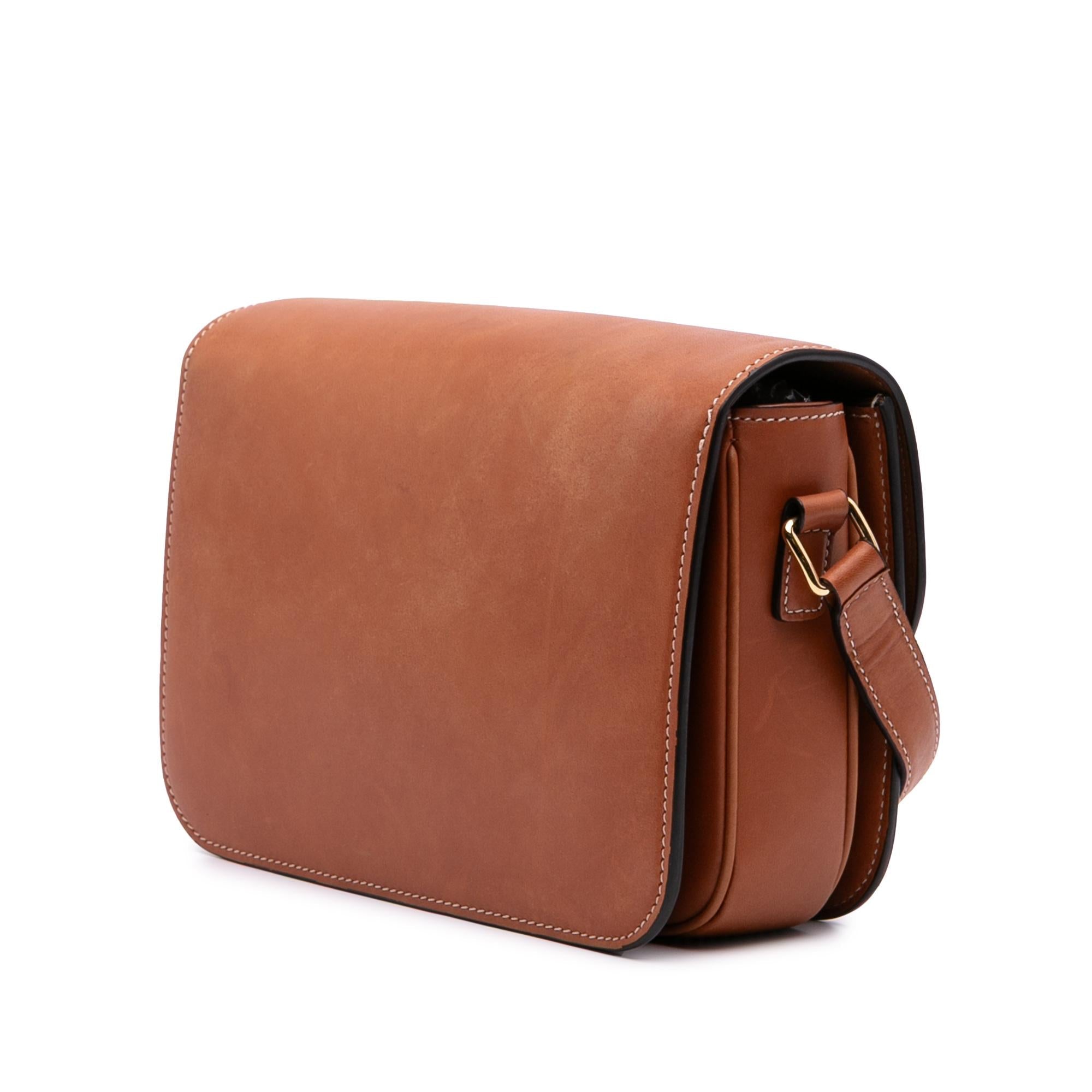 Celine Classique Natural Calfskin Triomphe Crossbody