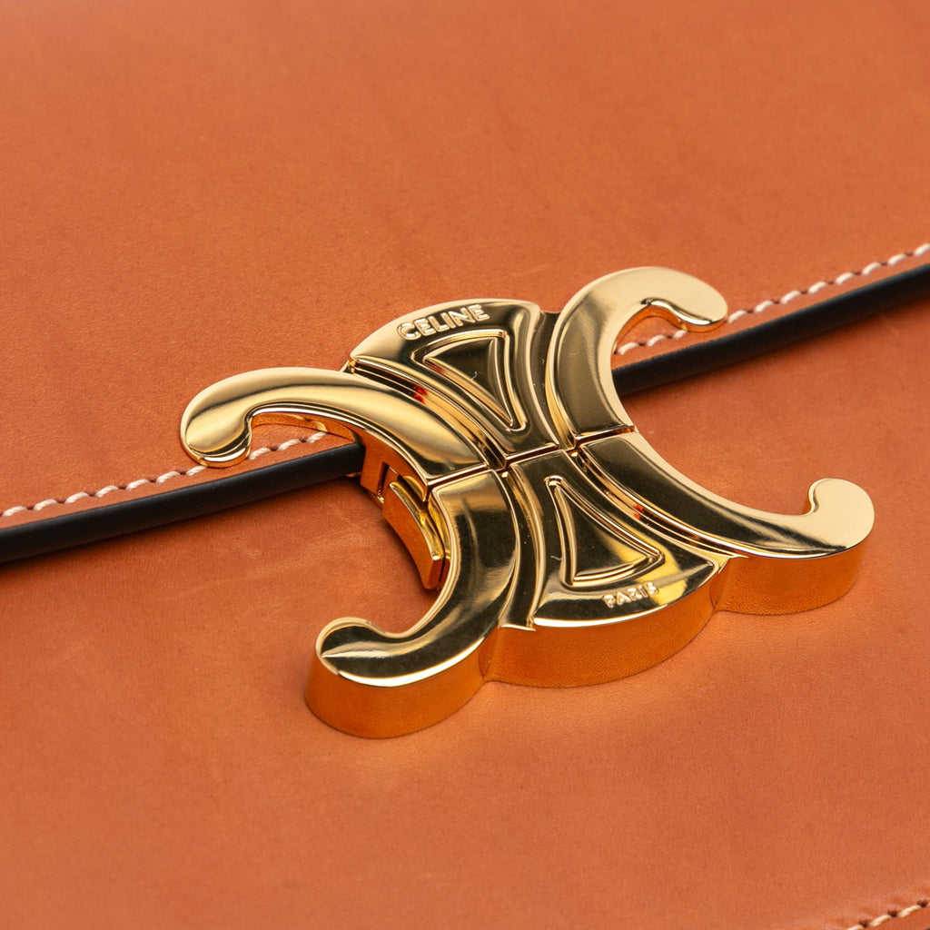 Celine Classique Shiny Calfskin Triomphe Crossbody (SHG-tC2vNF)
