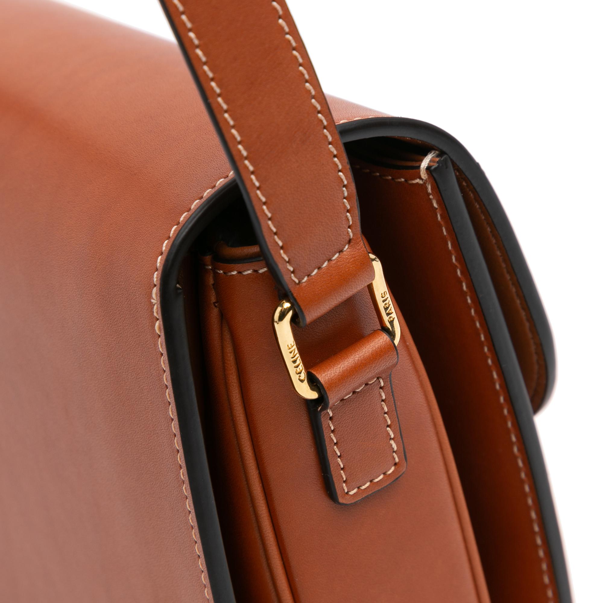 Celine Classique Shiny Calfskin Triomphe Crossbody (SHG-tC2vNF)