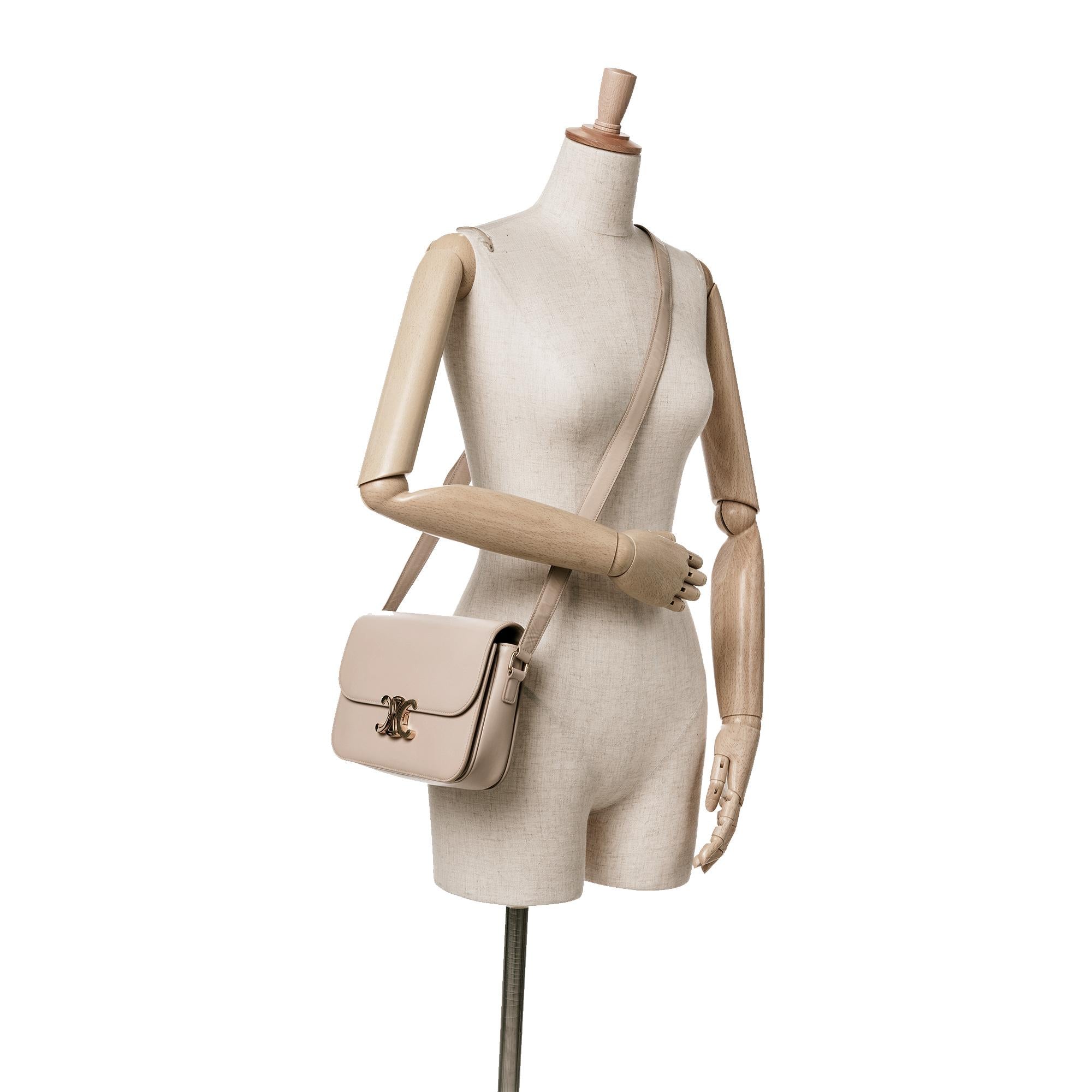 Celine Classique Shiny Calfskin Triomphe Crossbody