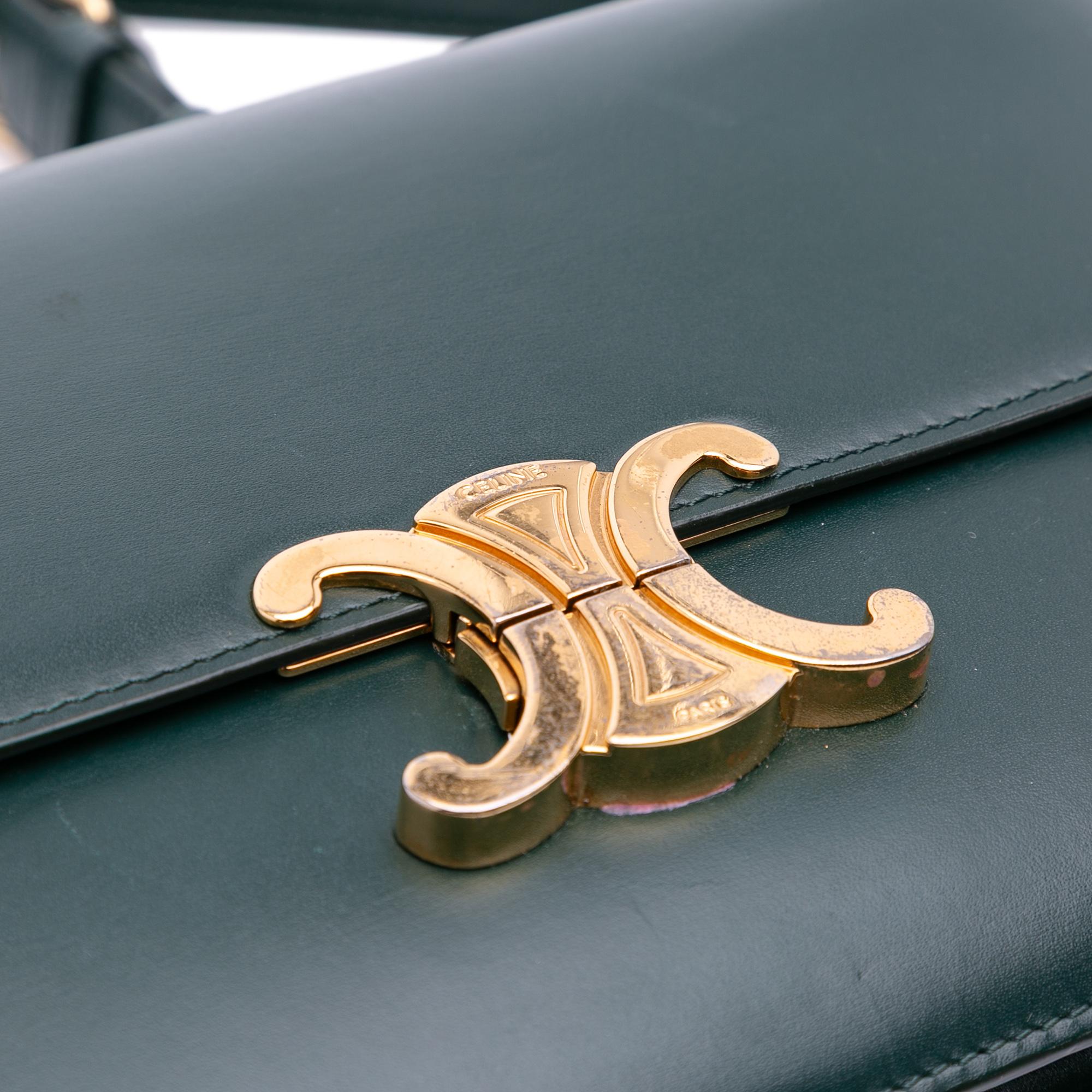 Celine Classique Shiny Calfskin Triomphe Crossbody