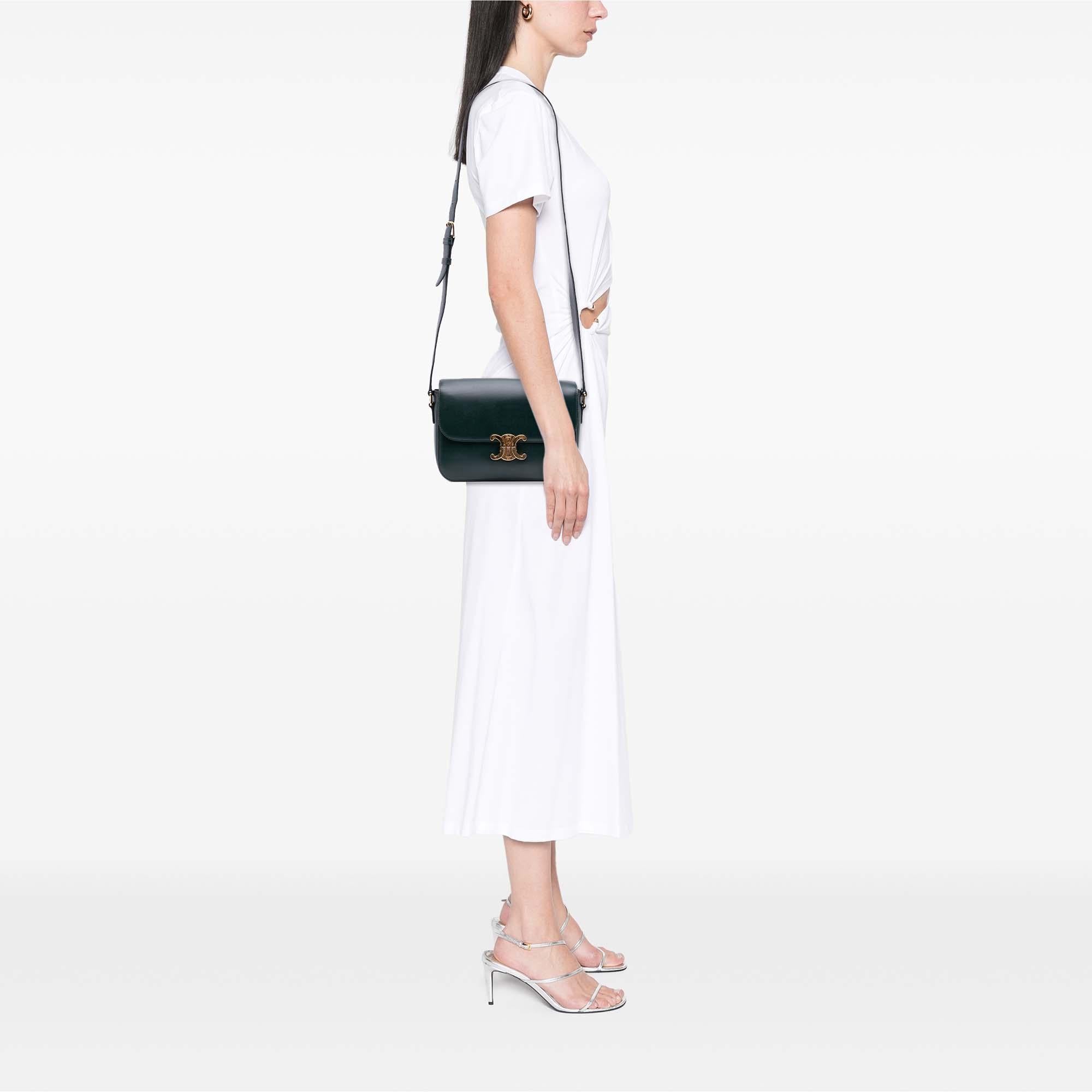 Celine Classique Shiny Calfskin Triomphe Crossbody