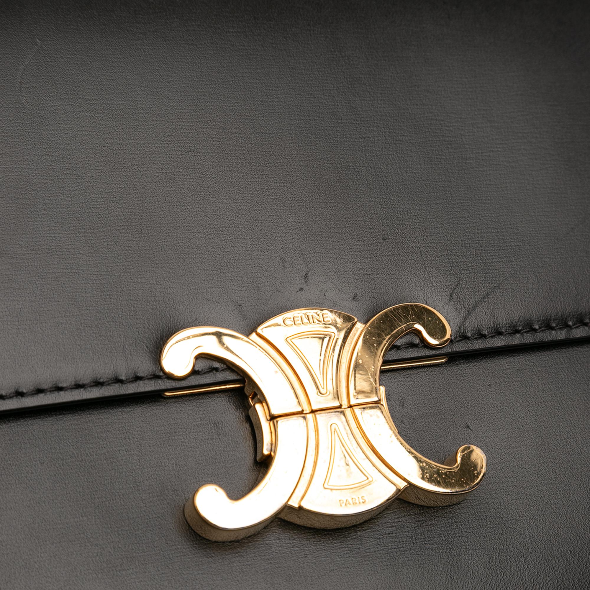 Celine Classique Shiny Calfskin Triomphe Crossbody