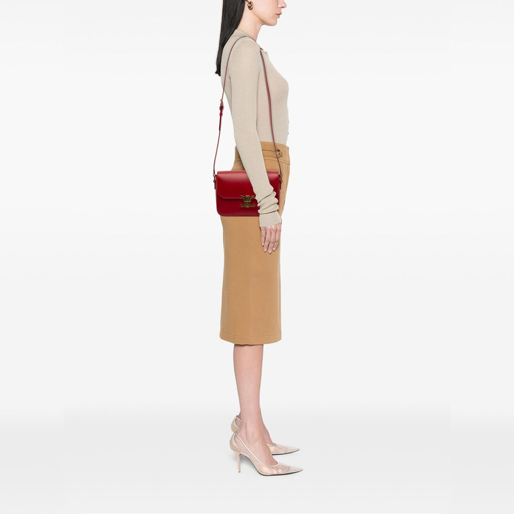 Celine Classique Shiny Calfskin Triomphe Crossbody