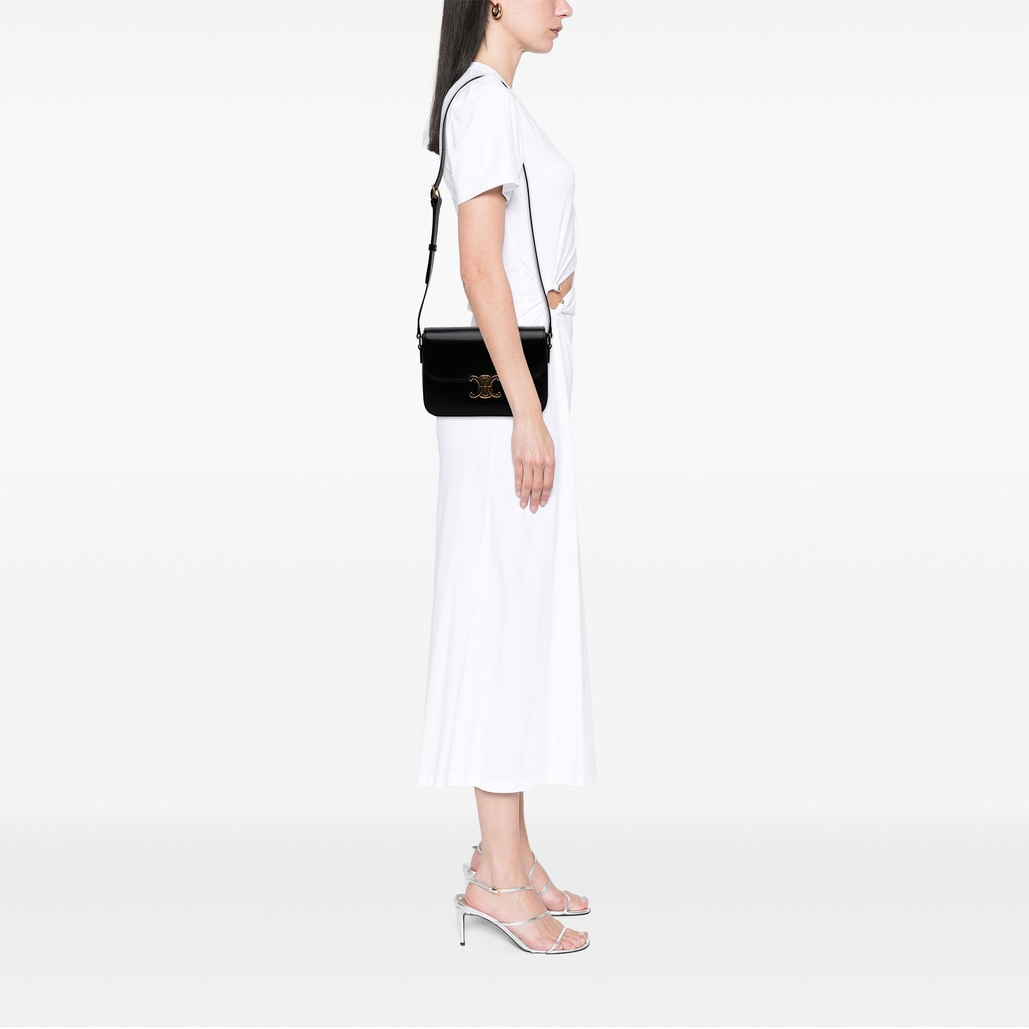 Celine Classique Shiny Calfskin Triomphe Crossbody