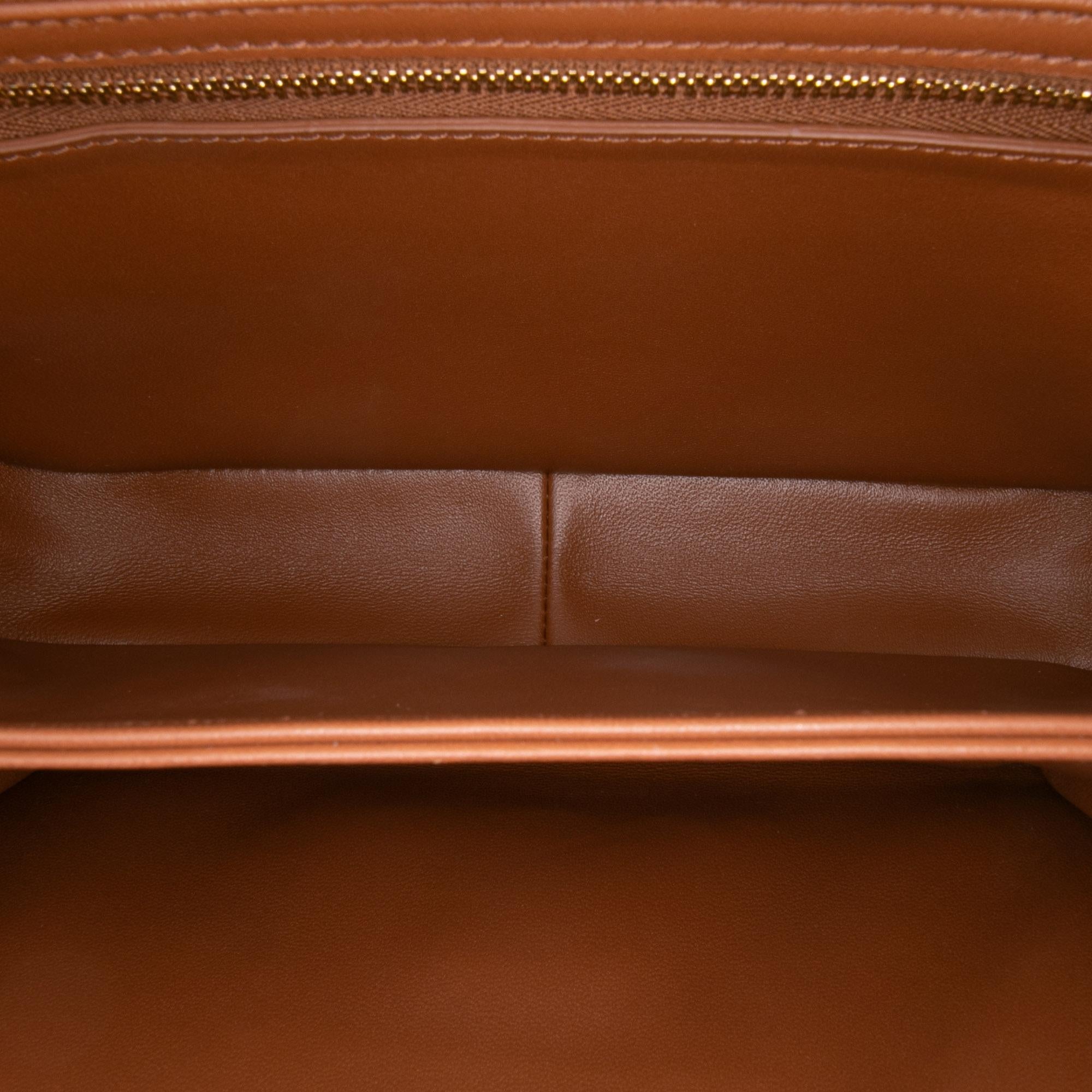 Celine Classique Triomphe Coated Canvas and Calfskin Triomphe Crossbody