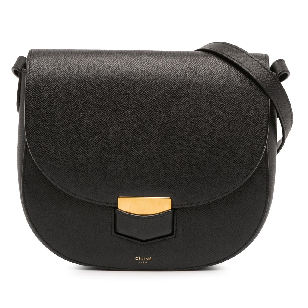 Celine Compact Grained Calfskin Trotteur Crossbody