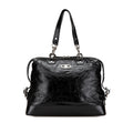 Celine Crinkled Patent Macadam Tote