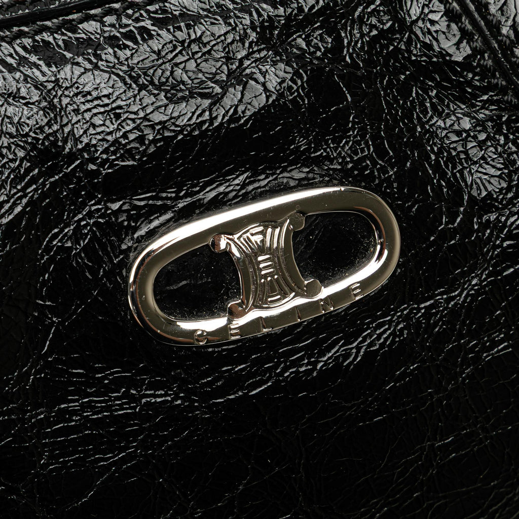 Celine Crinkled Patent Macadam Tote