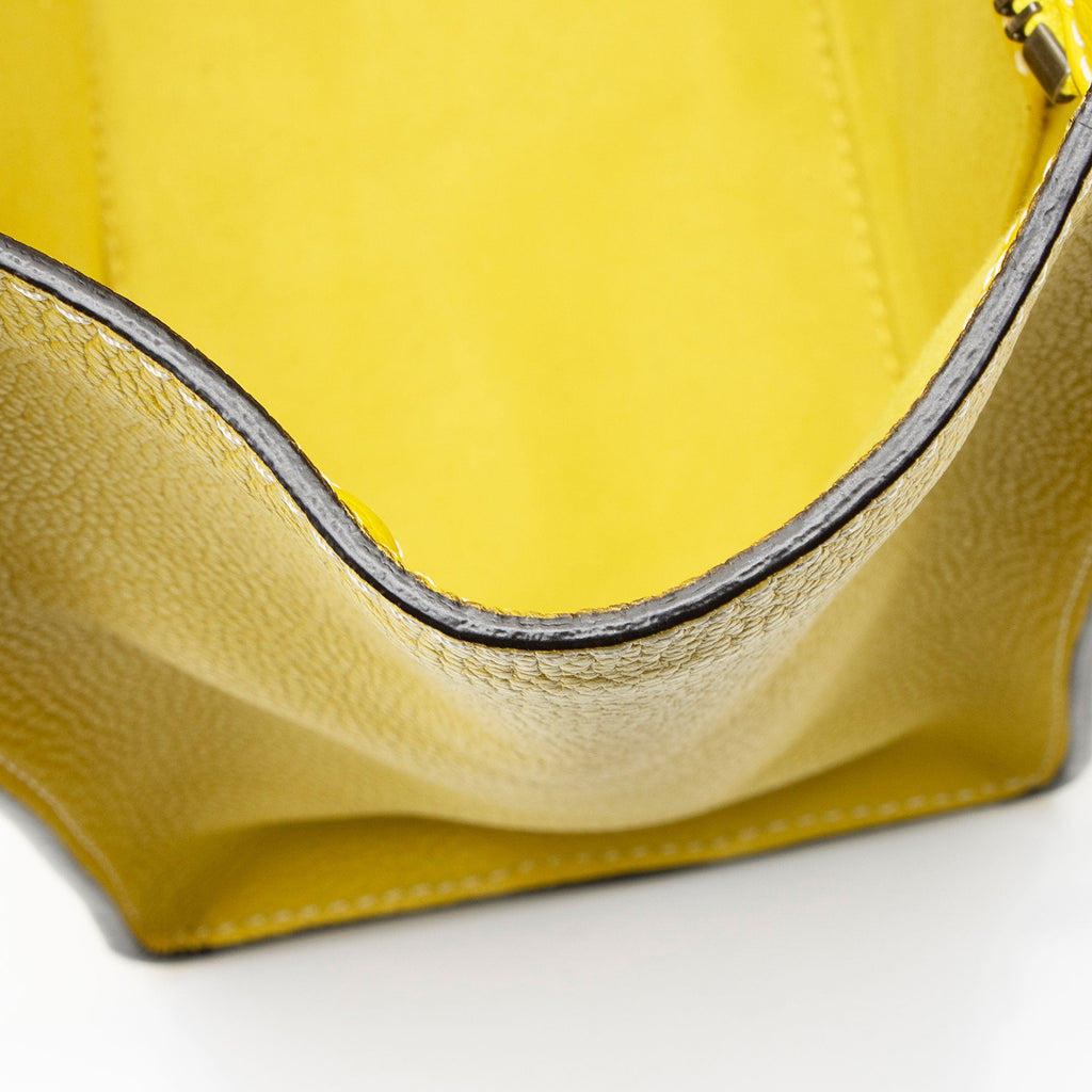 Celine Drummed Calfskin Micro Luggage Tote
