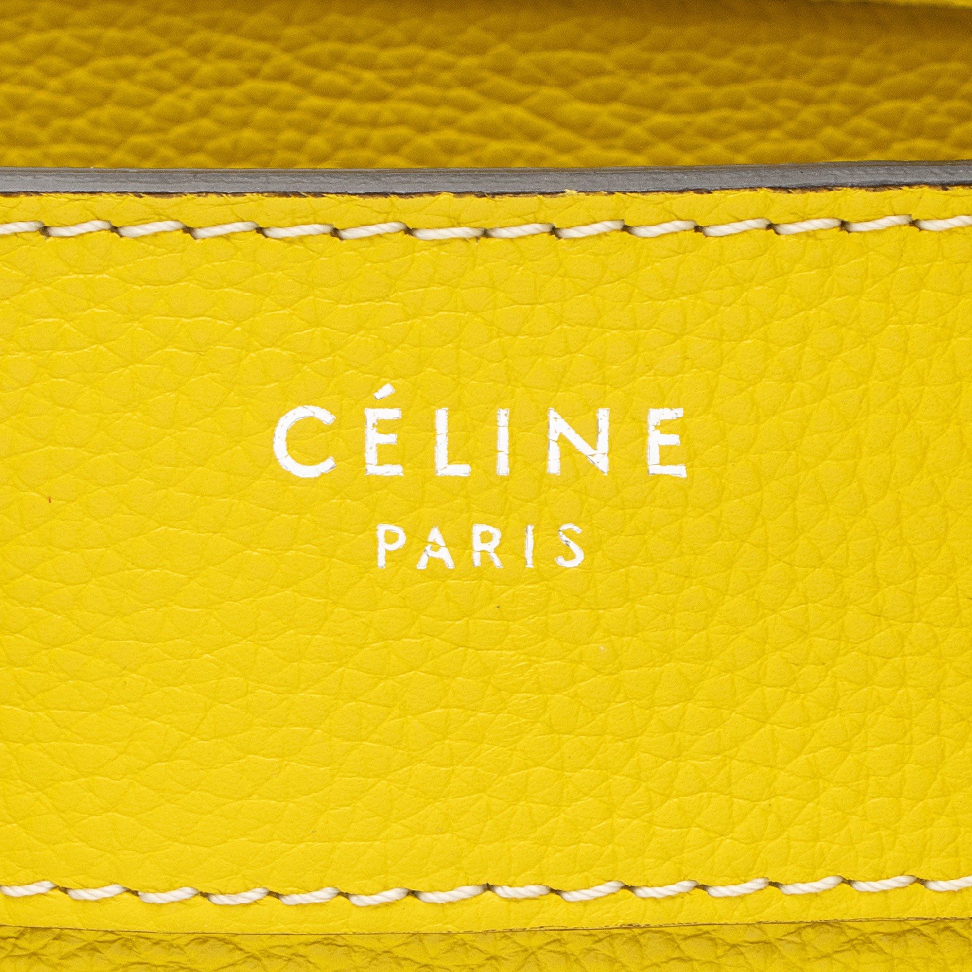 Celine Drummed Calfskin Micro Luggage Tote