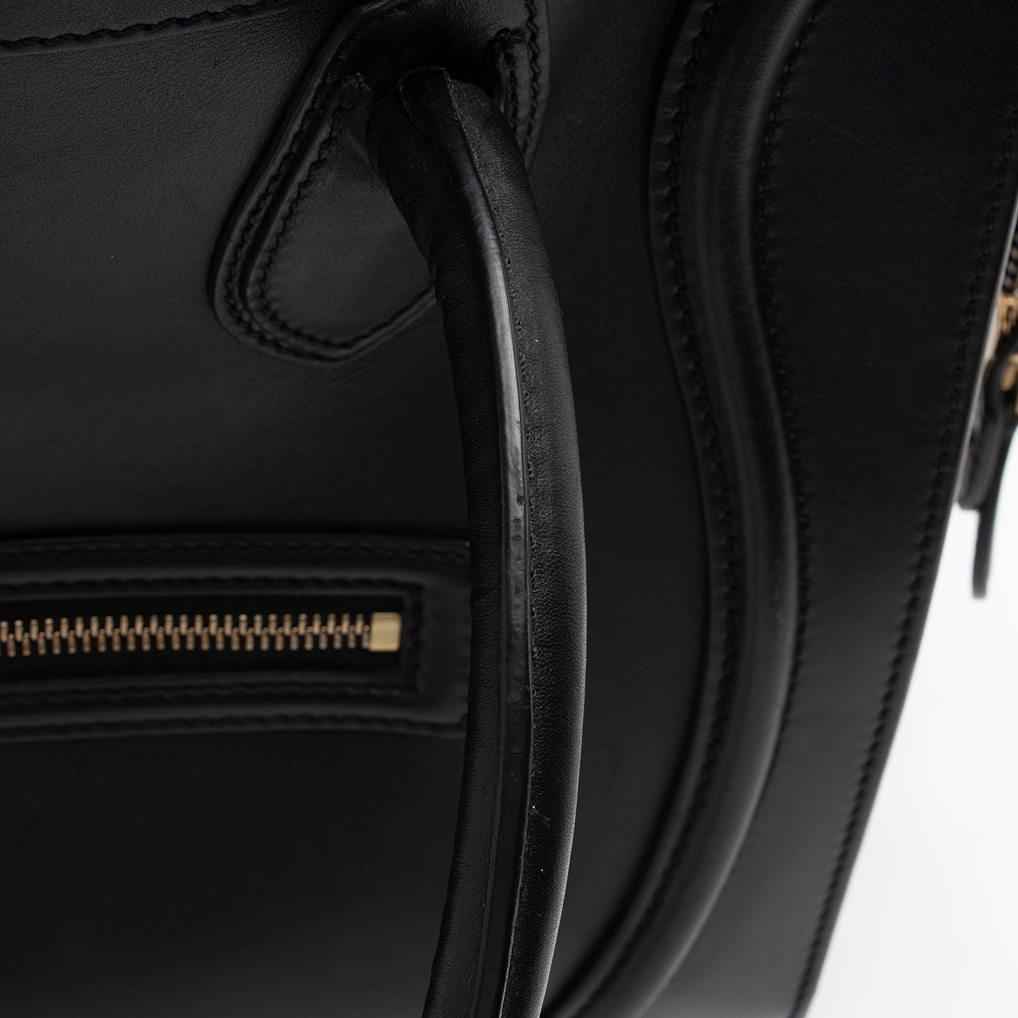 Celine Drummed Calfskin Mini Luggage Tote (SHF-MoYYfB)