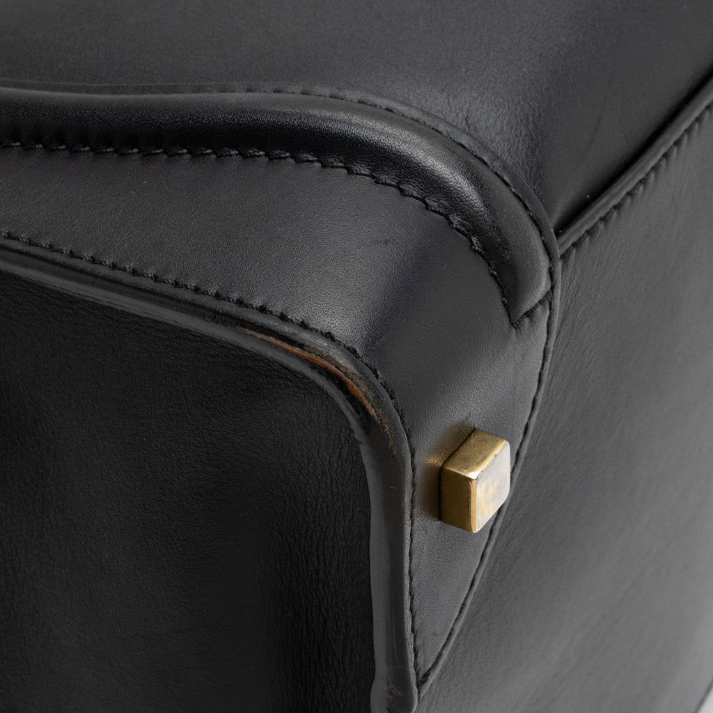 Celine Drummed Calfskin Mini Luggage Tote (SHF-MoYYfB)