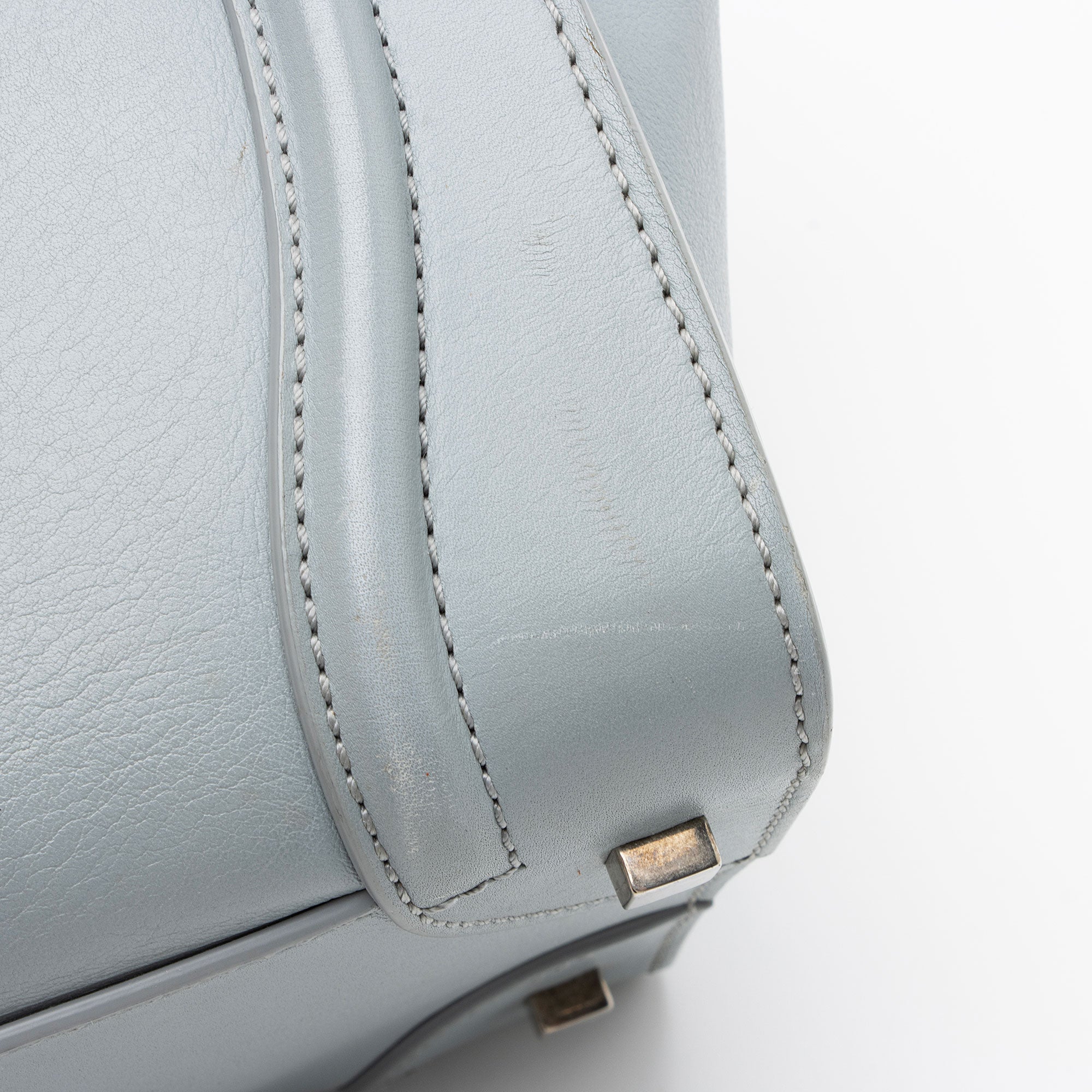Celine Drummed Calfskin Mini Luggage Tote