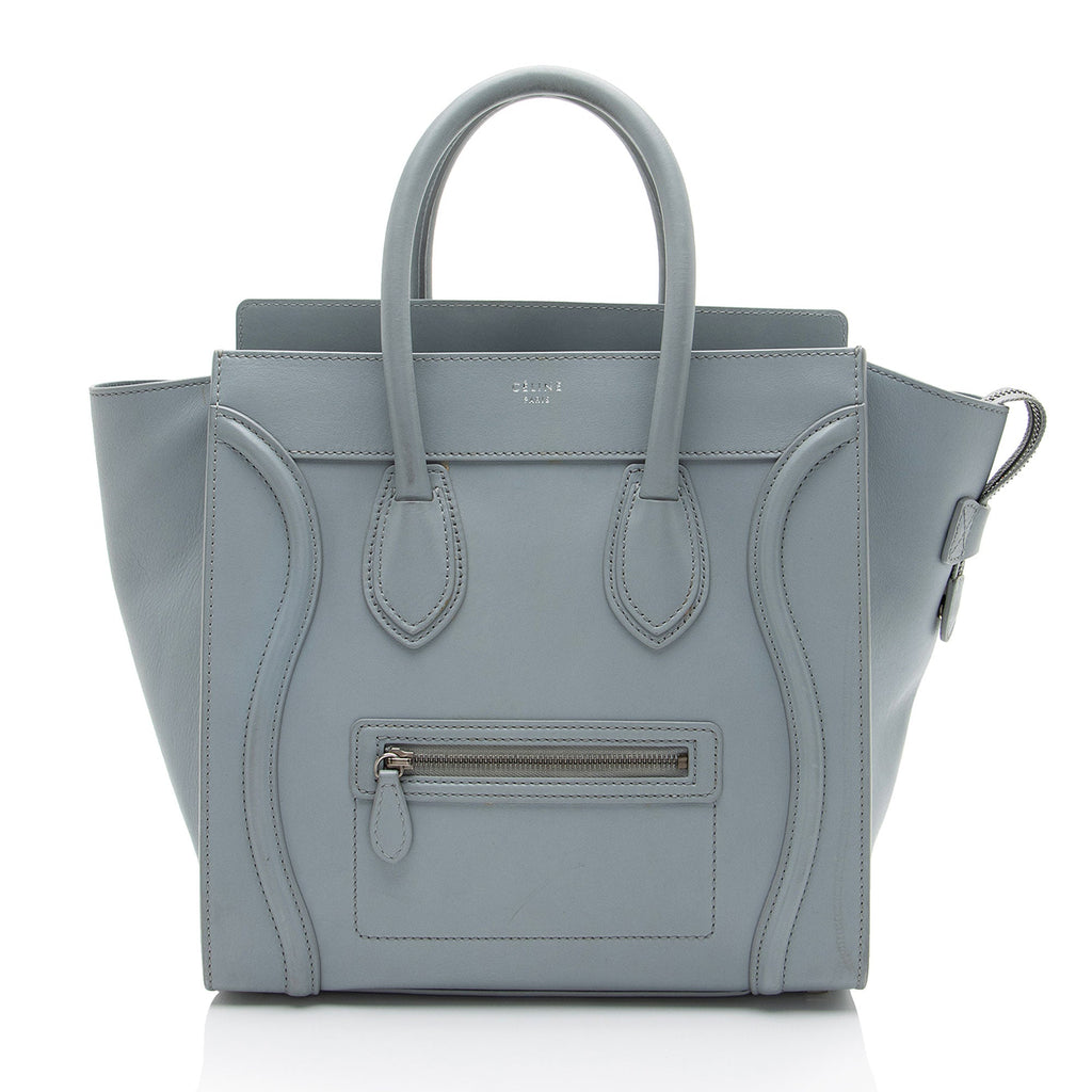 Celine Drummed Calfskin Mini Luggage Tote