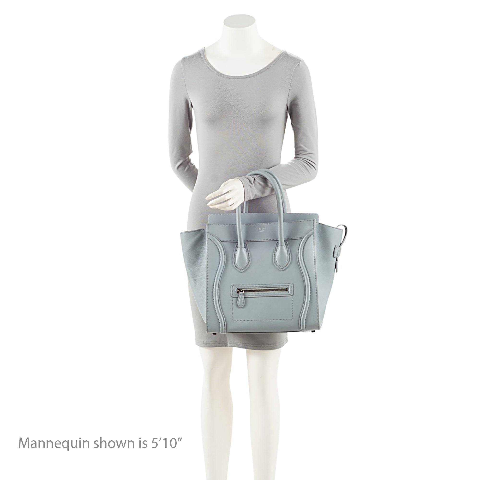 Celine Drummed Calfskin Mini Luggage Tote