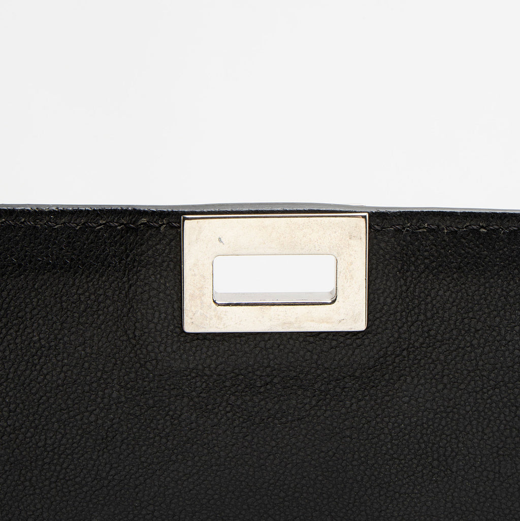 Celine Drummed Calfskin Suede Medium Trapeze Bag
