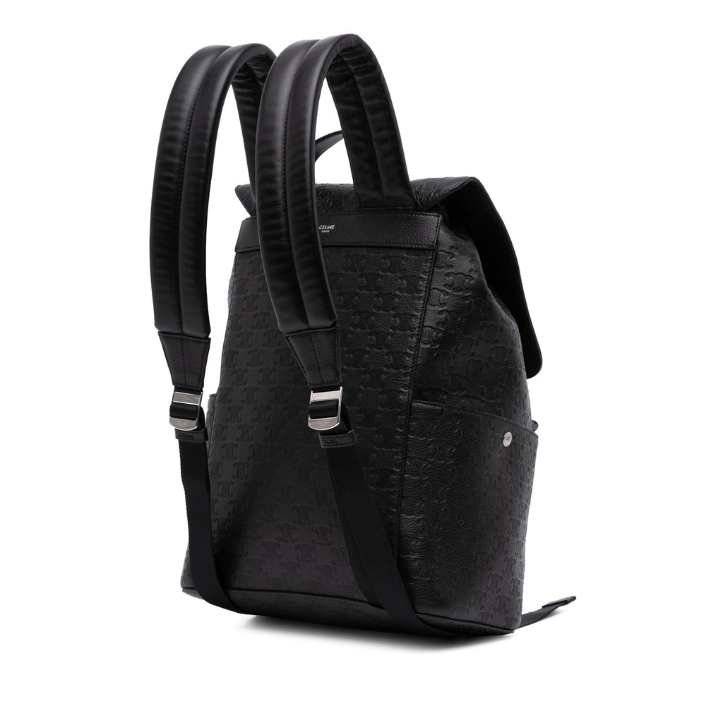 Celine Embossed Calfskin Triomphe Backpack