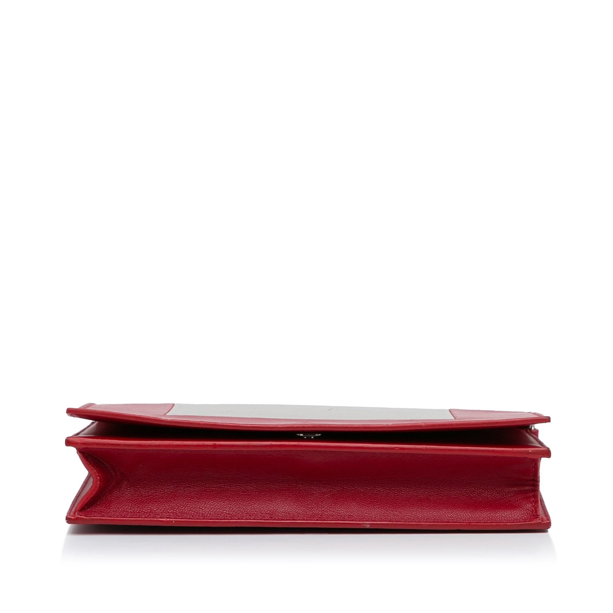 Celine Frame Leather Wallet on Chain (SHG-Pas2w0)