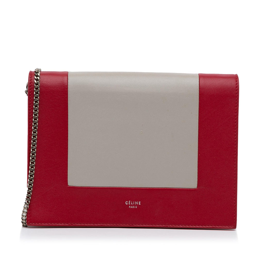 Celine Frame Leather Wallet on Chain