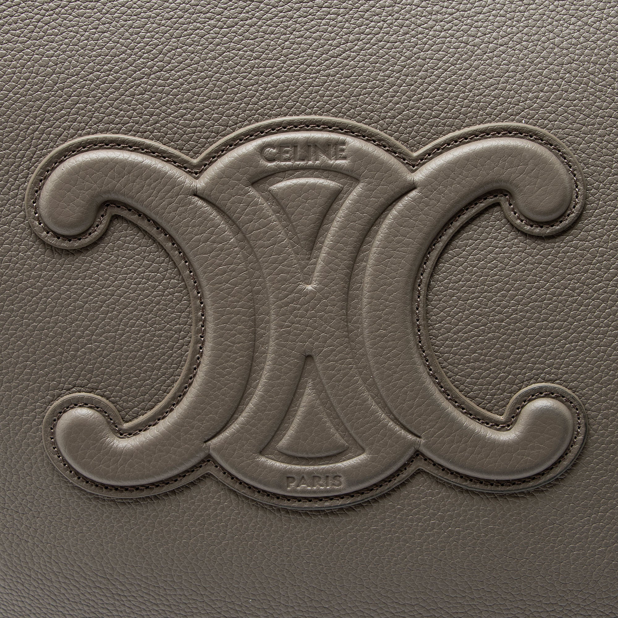 Celine Grained Calfskin Triomphe Cabas Anais Medium Tote