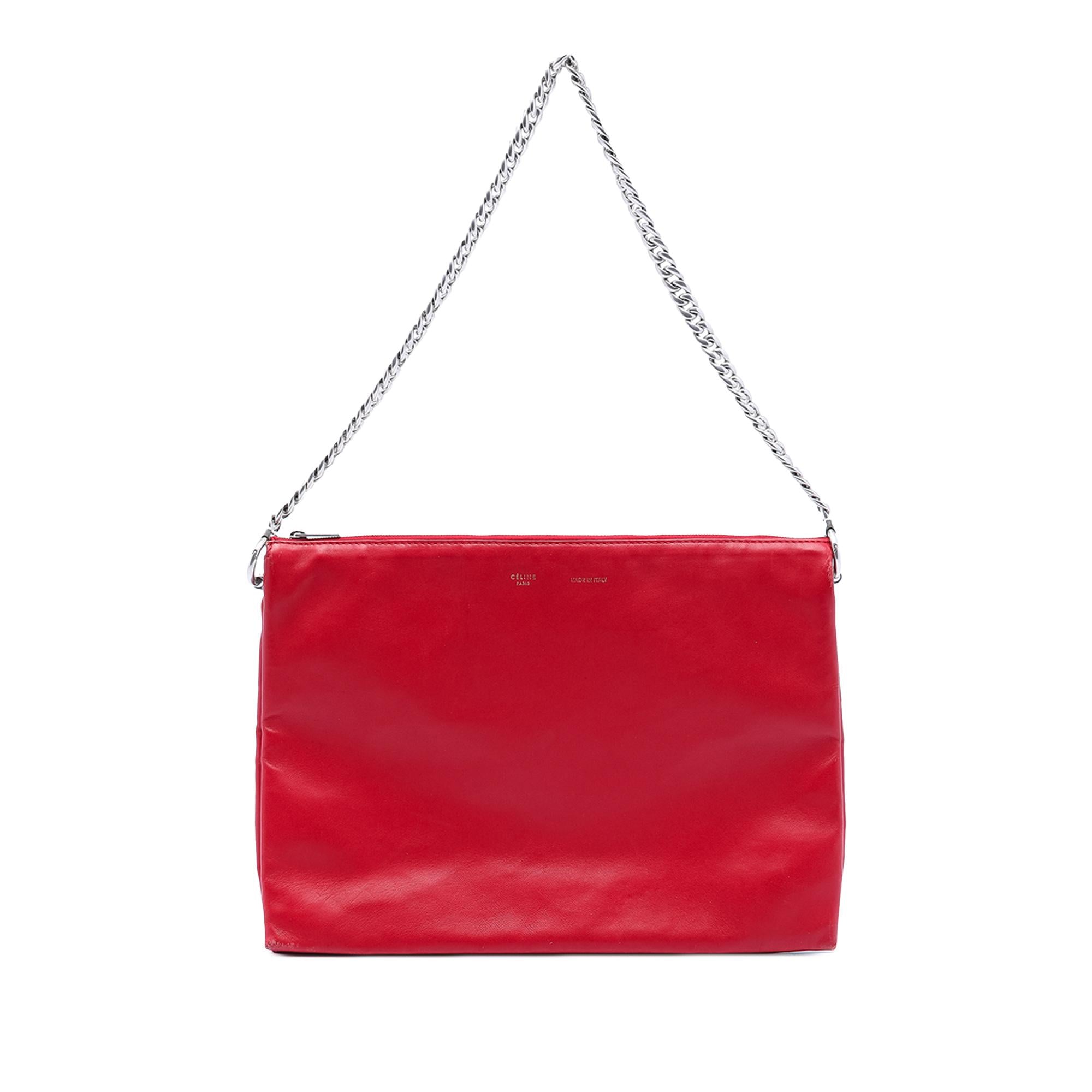 Celine Lambskin Soft Trio Shoulder Bag
