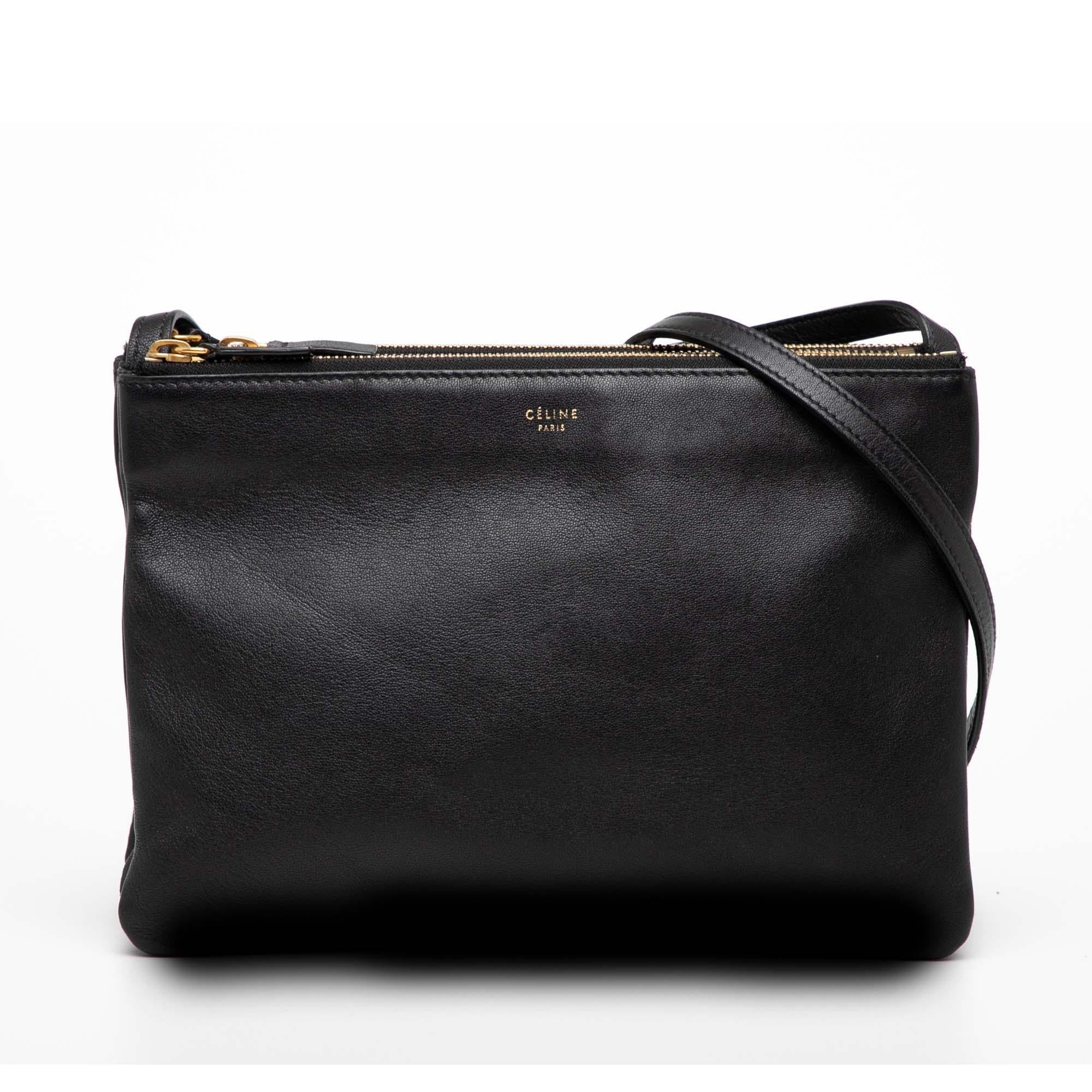 Celine Large Lambskin Trio Crossbody