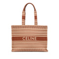Celine Large Striped Canvas Cabas Thais Tote