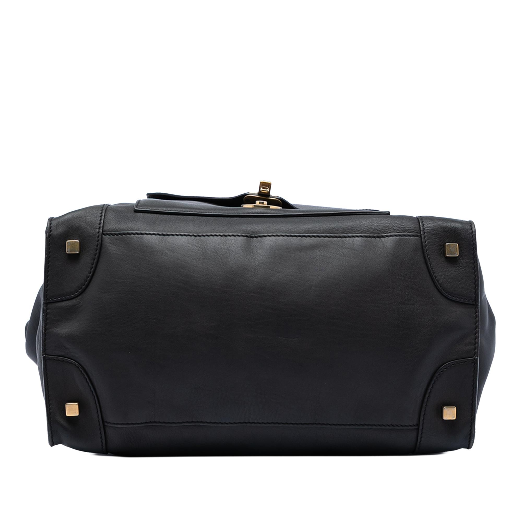 Celine Leather Envelope Luggage Tote