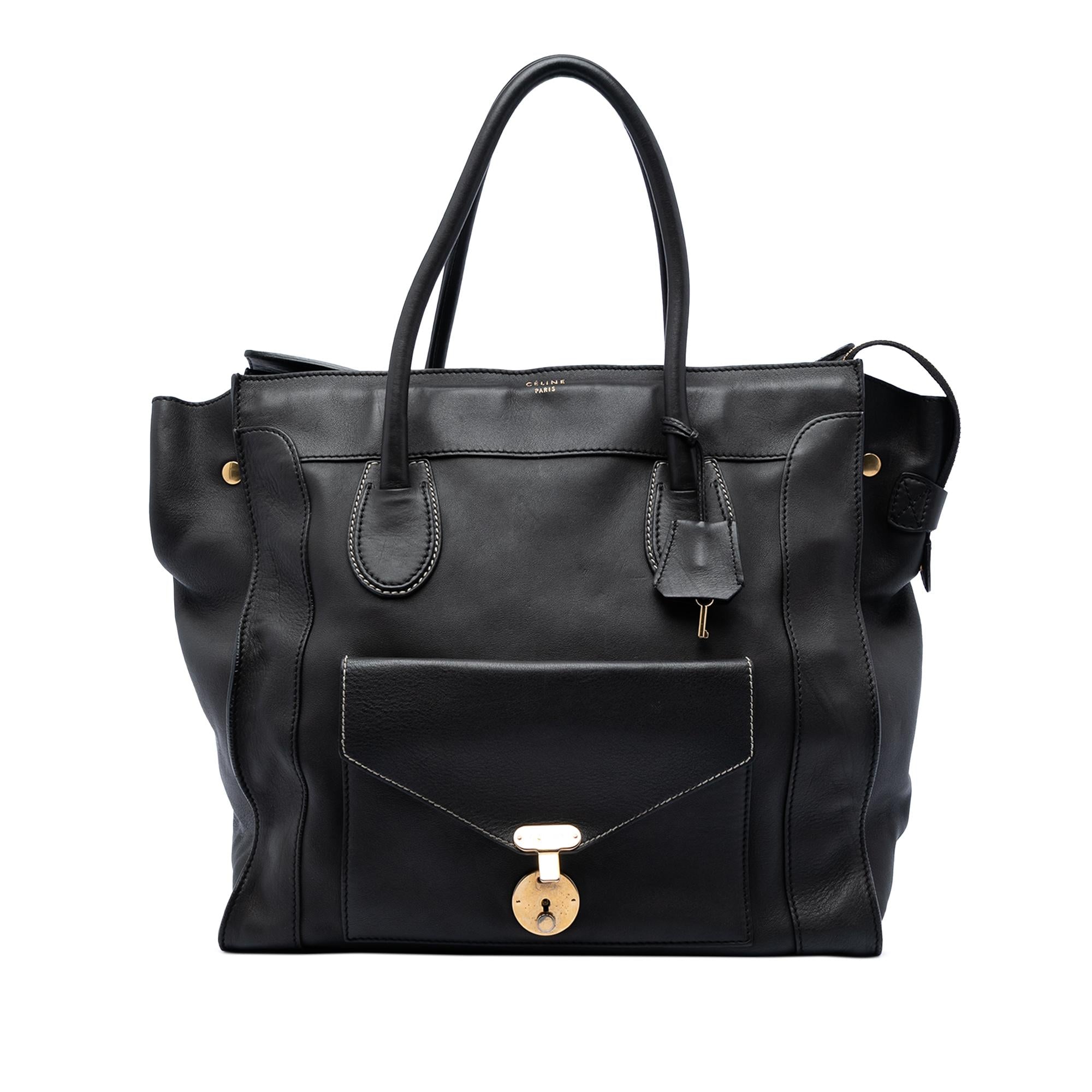 Celine Leather Envelope Luggage Tote