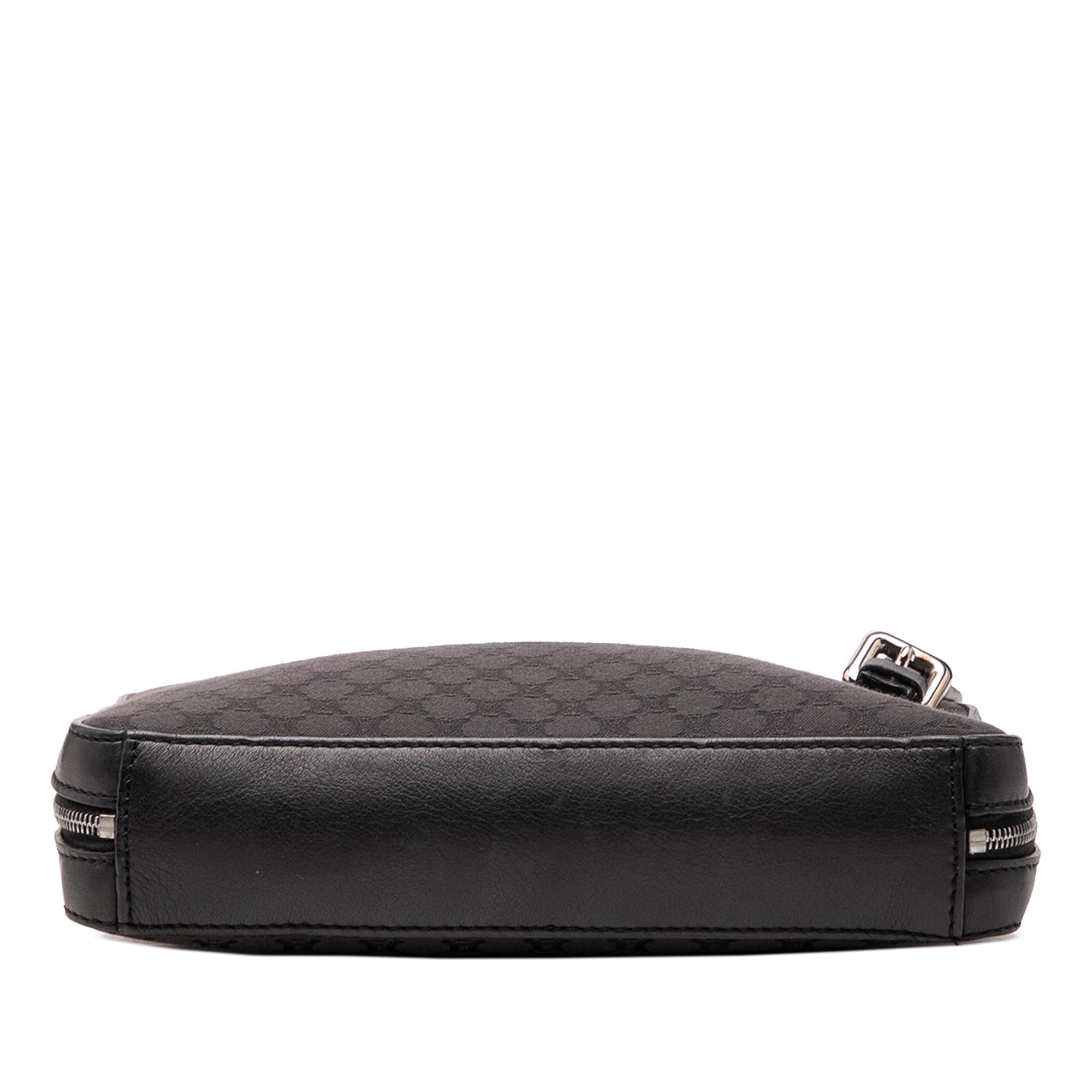 Celine Leather Trimmed Macadam Canvas Messenger Bag