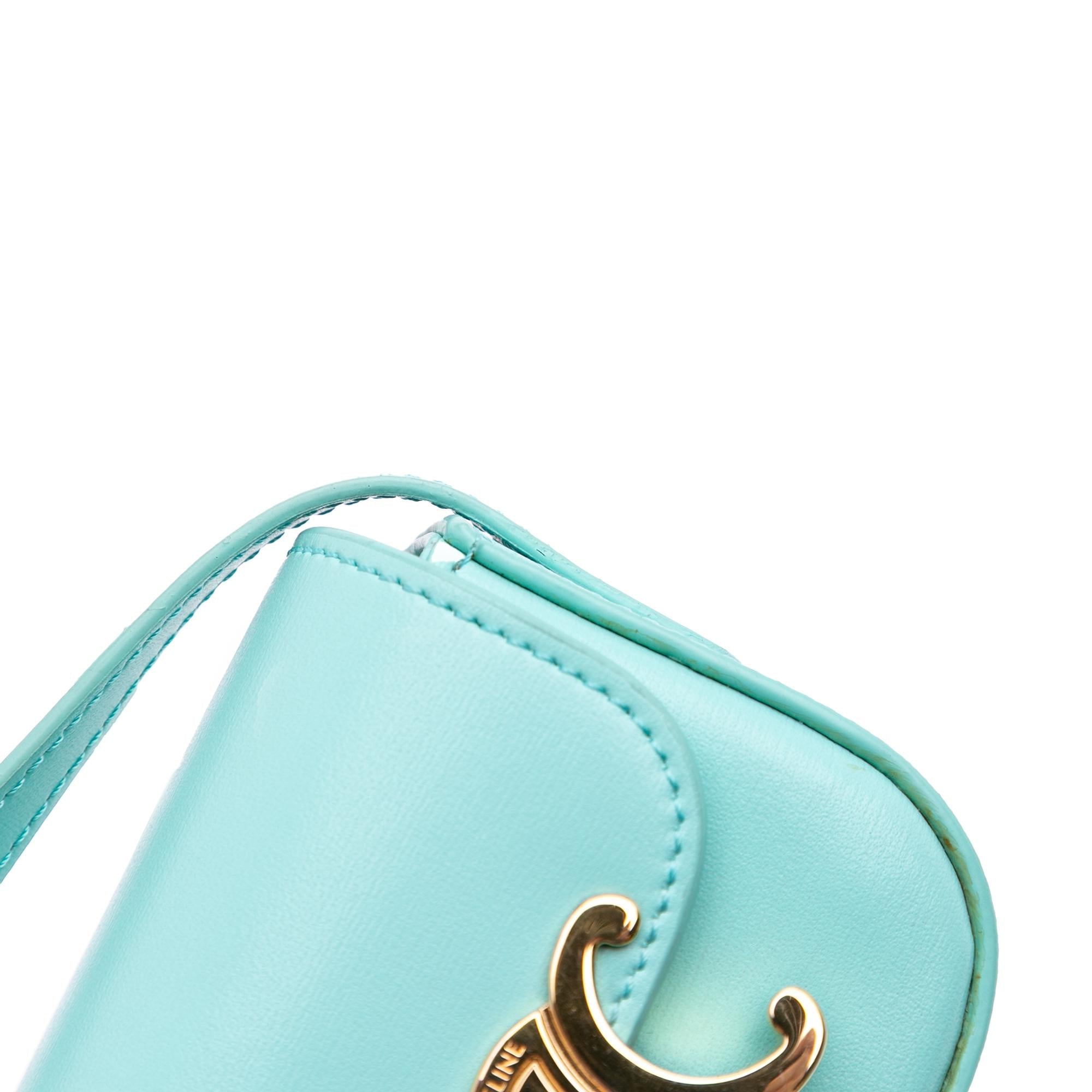 Celine Leather Triomphe AirPods Case with Strap