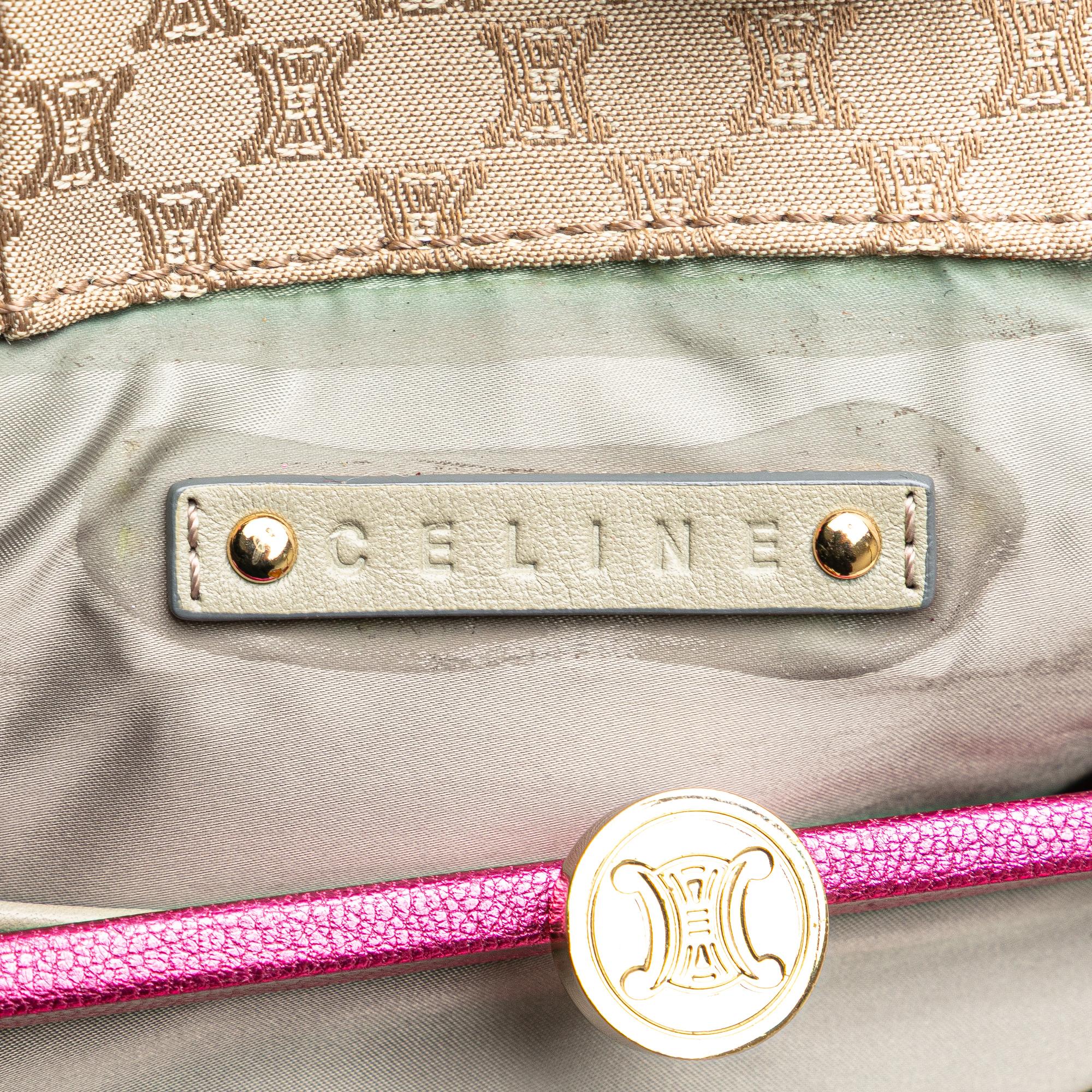 Celine Macadam Canvas Clasp Tote
