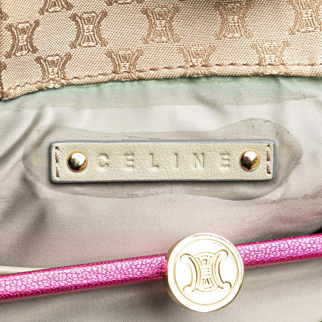 Celine Macadam Canvas Clasp Tote