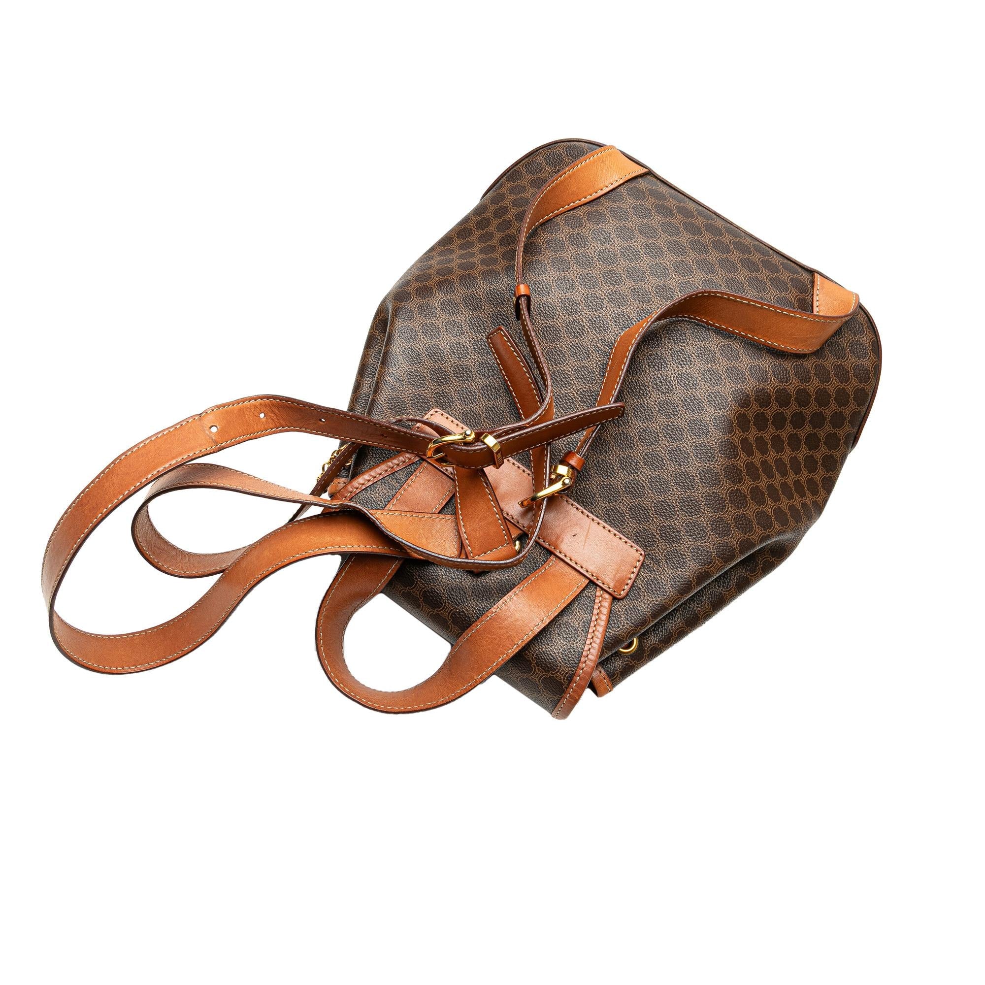 Celine Macadam Coated Canvas Backpack