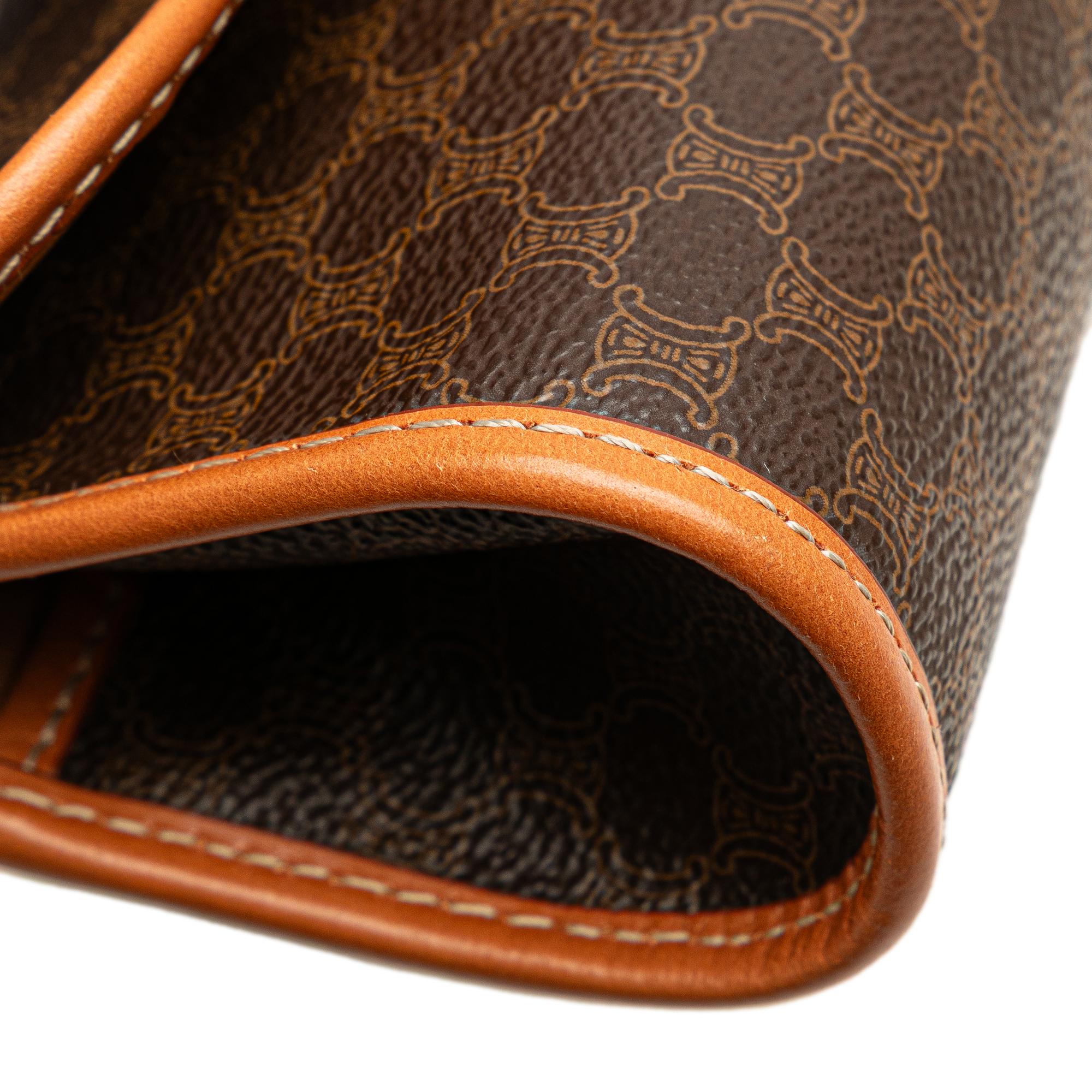 Celine Macadam Coated Canvas Clutch